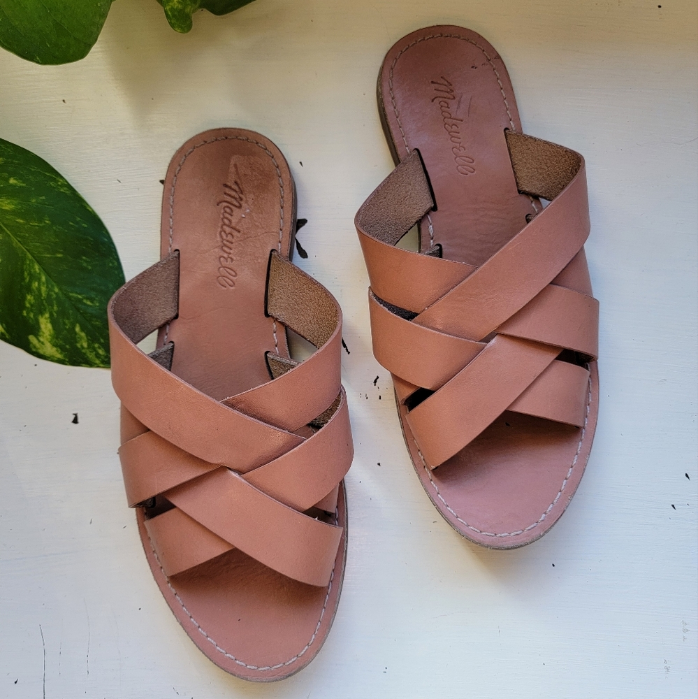 Madewell Boardwalk Braided Slide Sandals size 7